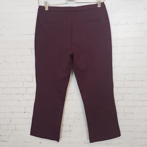 Max Mia Ankle Crop Ponte Pants Maroon XS NWT - Picture 4 of 4